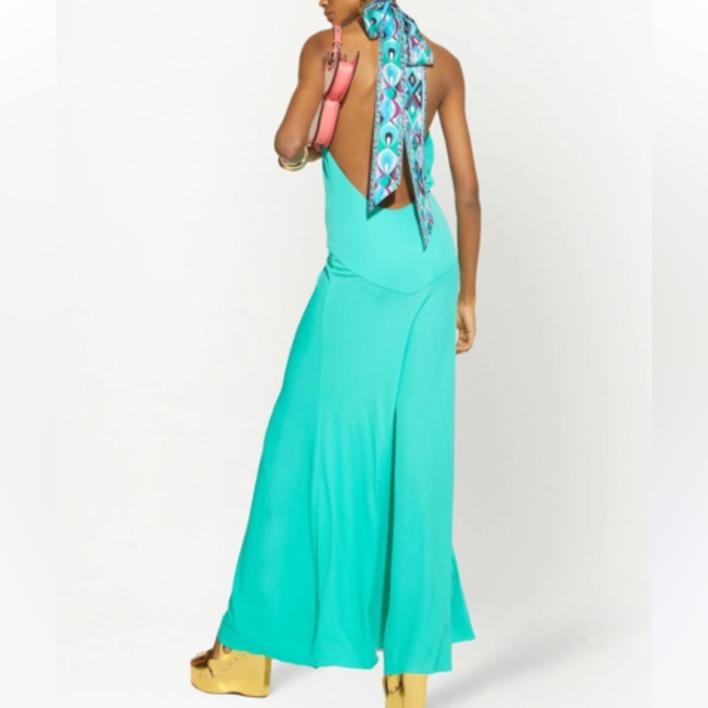 PUCCI contrasting-panel halterneck dress